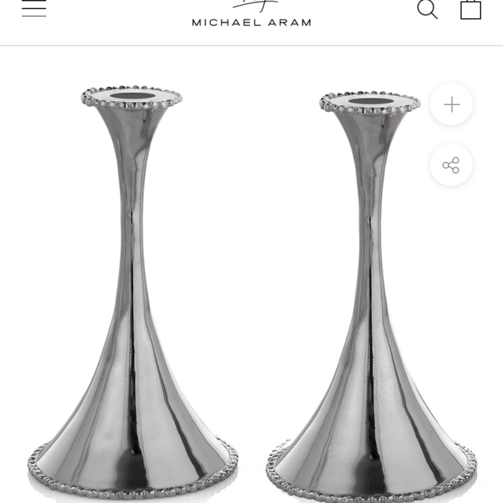Michael aram molten candlesticks
